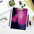 thumbnail image 7 of Acrylic Clipboards with Low Profile Clip, A4 Standard Size 9" x 12.5" File Holder for Writing Drawing, Clip Boards for Doctors Offices, Lonely Wolf Howling Gifts, 7 of 7