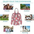 thumbnail image 5 of Haiem Rose Flowers Pattern Boys Hoodie, Youth Pullover Hooded Sweatshirt, Kangaroo Pocket Hoodie for Kids Girls -Medium, 5 of 6