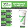 thumbnail image 2 of [25 Pack] 20 oz Compostable Paper Cups with White Dome Lids - Biodegradable Disposable White Paper Coffee Cups PLA Lined - Eco-friendly Hot and Cold Drinking Cups, 2 of 7