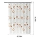 thumbnail image 3 of Cortina de ducha moderna de poliéster con ganchos | Tela impermeable para baño | 180 x 200 cm o 119 x 200 cm | Blanco | Incluye 10 anillas y dobladillo con peso, 3 of 8