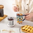 thumbnail image 2 of Vancasso Tea Mug with Infuser and Lid, 18 oz Loose Leaf Tea Cup with Strainer, Ceramic Coffee Mug for Tea, Coffee, Microwave & Dishwasher Safe, 2 of 10
