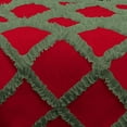 thumbnail image 4 of 1 Piece Luxury Two Tone Diamond Ruffle Pattern Comforter Super Soft, All Season 800 Thread Count, 100% Egyptian Cotton, King/California King Size Moss/Red Solid Color, 4 of 4