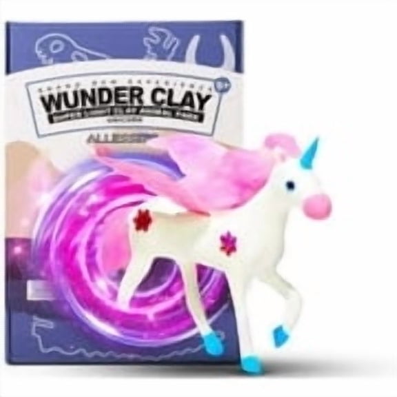 Allessimo 3D Air-Dry Clay Puzzle Unicorn Model Kit, Build Jigsaw Assembly Puzzle, 5 