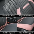 thumbnail image 7 of Coverado Car Seat Covers 2 Seats, Waterproof Faux Leather Front Seat Protectors, Auto Interior Cushions Universal Fit for Most Cars, Pink&Gray, 7 of 7