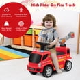 thumbnail image 5 of Infans Kids Ride On Fire Truck Foot-to-Floor Sliding Push Car w/ Music & Bubble Maker, 5 of 7
