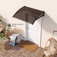 thumbnail image 4 of Gymax 2 Pcs Auvent de Vestibule Extérieur pour Terrasse Extérieure avec Cote UPF50+ Brun, 4 of 10