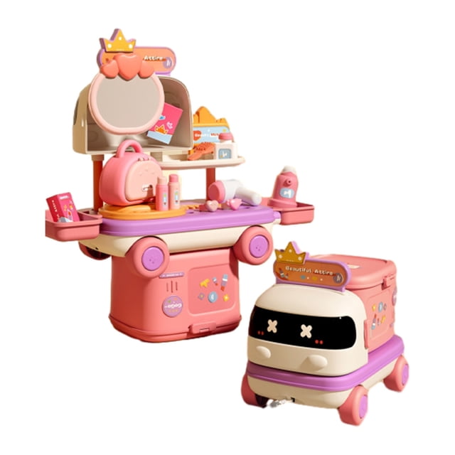 Pink Mini Kitchen Playset For Kids With Multiple Cooking Accessories, Role Play Educational Toy, Great For Learning And Fun