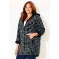 thumbnail image 3 of Catherines Women's Plus Size Long Fleece Coat With Sherpa Lining, 3 of 5