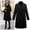 Black, variant on Winter Coats Jacket For Womens Long Sleeve Open Front Double Breasted Button Lapel Loose Outerwear Khaki M