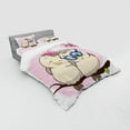 thumbnail image 3 of Ambesonne Colorful Bedding Set 3 Pcs, Cartoon Birds Valnetine, Twin, Pale Pink Beige Taupe, 3 of 3