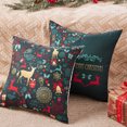 thumbnail image 2 of ELF Christmas Pillow Covers Fashion Green Cushion Covers Winter Holiday Pillow Cases for Sofa, Couch, Bed, 2 of 9