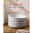 thumbnail image 5 of Famiware Milkyway 4-Piece Stoneware 33 oz Pasta Bowl Set, Light Gray, 5 of 6