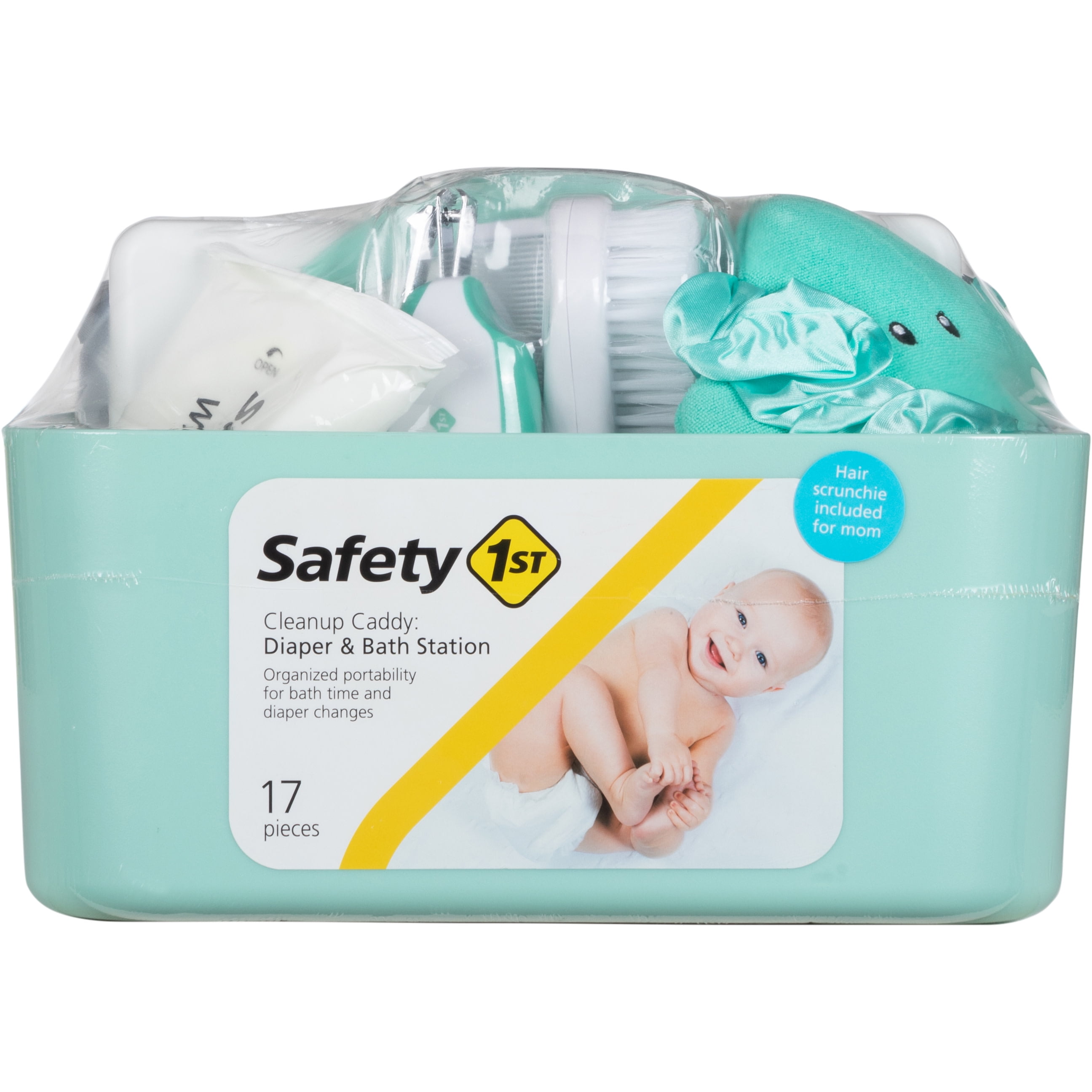 Safety 1ˢᵗ Cleanup Caddy: Diaper & Bath Station, Seafoam