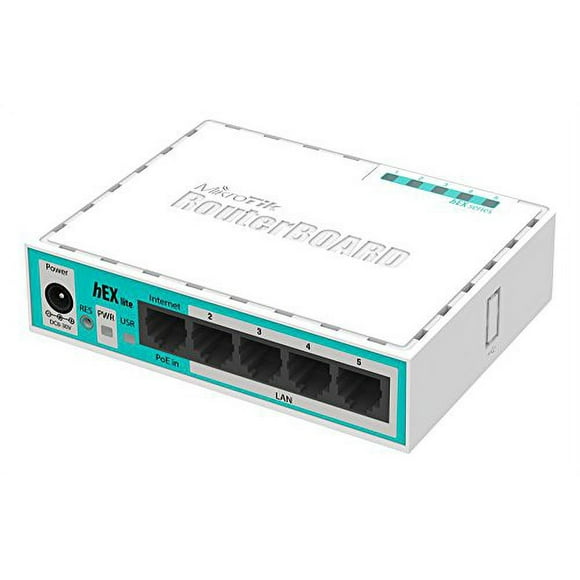 Mikrotik RB750R2 Routerboard hEX lite Five Port Ethernet Router, 850MHz 64MB License L4