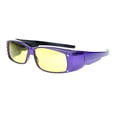 thumbnail image 2 of Womens Polarized Rhinestone Sunglasses that Fit Over Prescription Glasses with Night Driving Lens & UV400 Protection - Lavender, 2 of 4