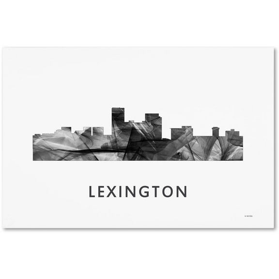 Trademark Fine Art 'Lexington Kentucky Skyline WB-BW' Canvas Art by Marlene Watson
