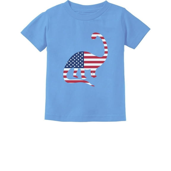 Tstars Unisex 4th of July Shirts for Patriotic USA Dinosaur American Flag 4th of July Gift Independence Day Graphic Tee Gifts for Fourth of July Toddler Infant Kids T Shirt