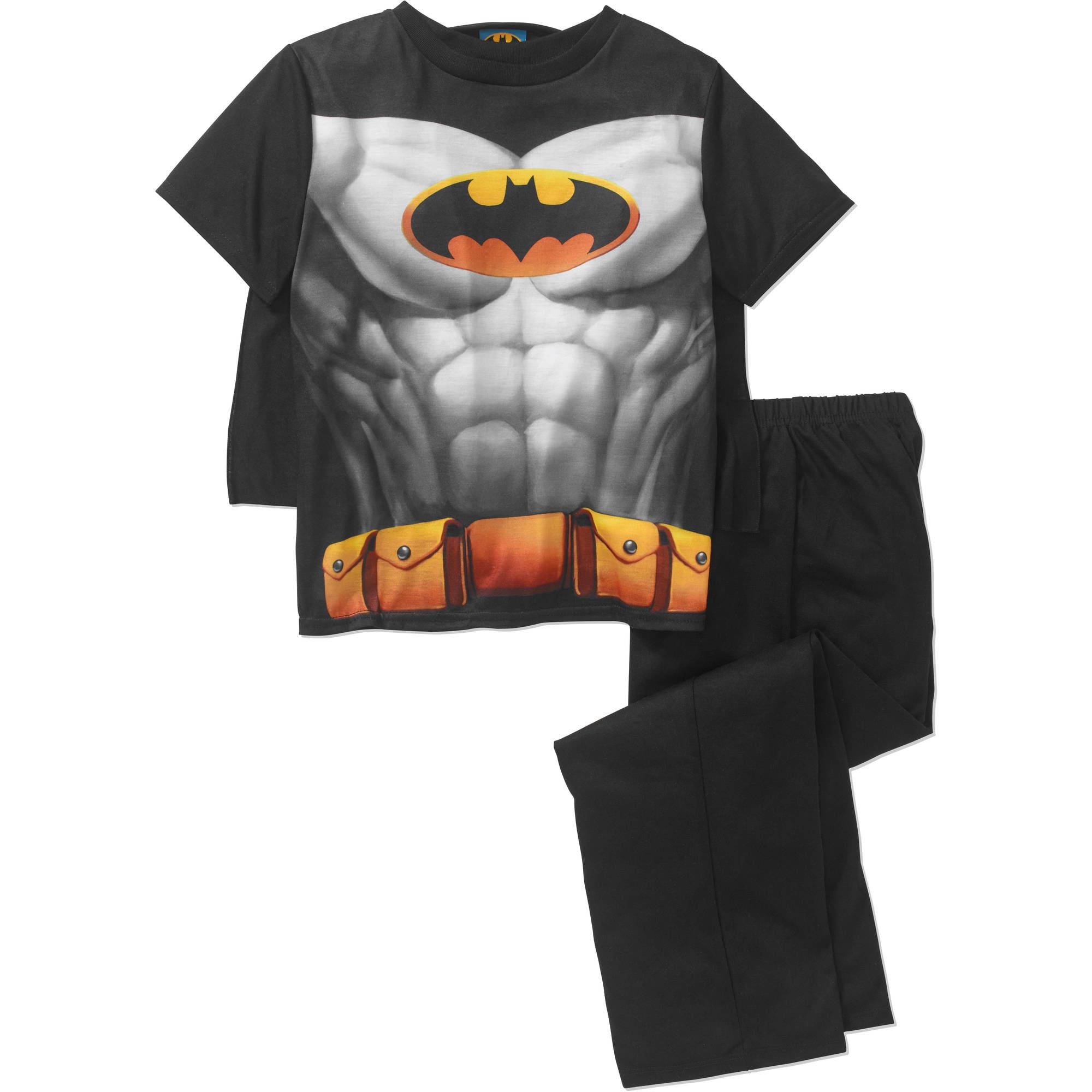 Boys DC Comics BATMAN Muscle Body Novelty Pyjamas with Cape 2 to 8 Years