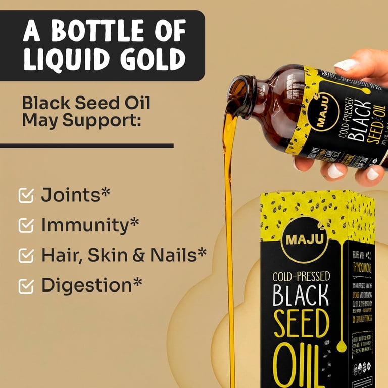 Maju Superfoods Black Seed Oil, 8 Fl Oz, Cold Pressed Nigella