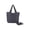 Gray, variant on Solid Color Foldable Nylon Shoulder Tote Bag, Large Capacity Zipper Closure Handbag, Casual Daily Carry Bag for Travel Work Shopping Beach Gym