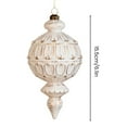 thumbnail image 6 of Selrti Christmas Ornaments White And Golden Vintage Ball Finial Christmas Tree Ornaments Shatterproof Plastic Farmhouse Hanging Decor, 6 of 7
