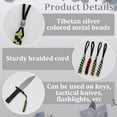 thumbnail image 4 of 4 Pcs 4 Colors Knife Lanyards with Beads 5.9inch Braid Lanyard with Alloy Skull Paracord Lanyard Pendant Decoration Outdoor Braid Pendant for Parachute Cord Tactical Lanyard for Knife DIY, 4 of 6