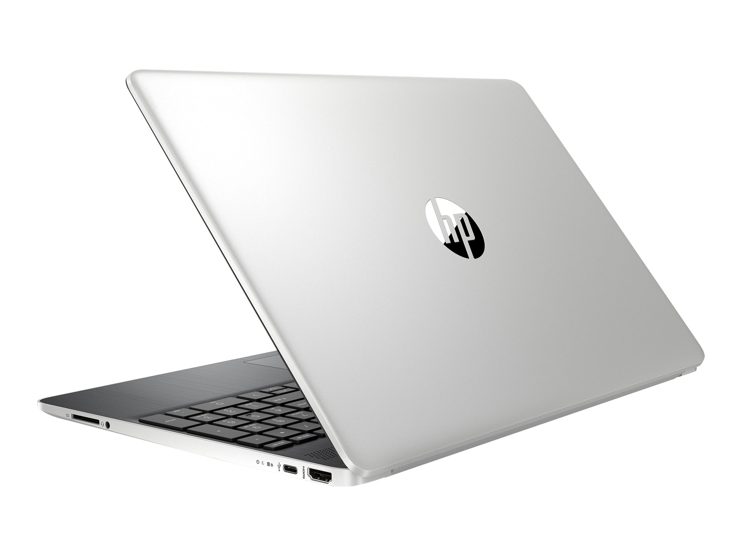 HP Laptop 15-dy1771ms - Intel Core i7 - 1065G7 / up to 3.9 GHz - Win 10 Home 64-bit - Iris Plus Graphics - 8 GB RAM - 512 GB SSD NVMe - 15.6" touchscreen 1366 x 768 (HD) - IEEE 802.11b, IEEE 802.11a, IEEE 802.11g, IEEE 802.11n, IEEE 802.11ac, Bluetooth 4.2 - Wi-Fi 5 - ash silver keyboard frame, natural silver (cover and base), vertical brushed pattern - kbd: US