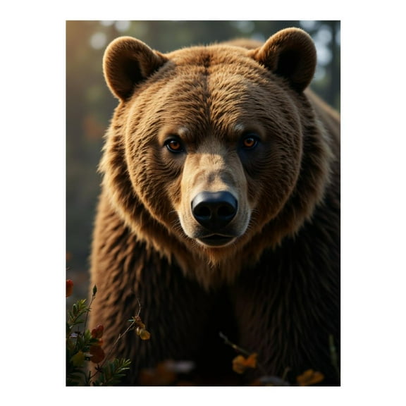 Diamond Art Kits for Adults, Bear Forest Autumn Close Up 5D Diamond Painting Kits for Adults Beginners, DIY Full Drill Diamond Painting, Gem Art and Crafts 12x16