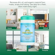 CPAP Cleaning Wipes - Sanitizies BIPAP and CPAP Masks - Removes Dirt and Oil - Clean Citrus Scent - 62 Wipes Per Canister - Pack of 3