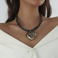 thumbnail image 2 of Love Leopard Pendant Multi-layer Leather String Necklace, 2 of 2
