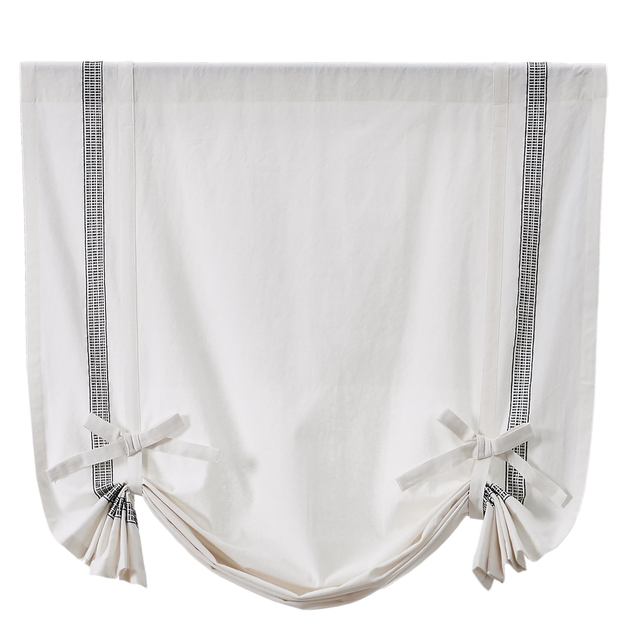 (2 pack) Better Homes & Gardens Light Filtering Cotton Balloon Shade, Ivory, 42 in x 63 in