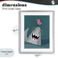 thumbnail image 4 of Stupell Industries Cottage The Friendliest Shark Gray Framed Print Under Glass, 13 x 16, by Rachel Nieman, 4 of 8