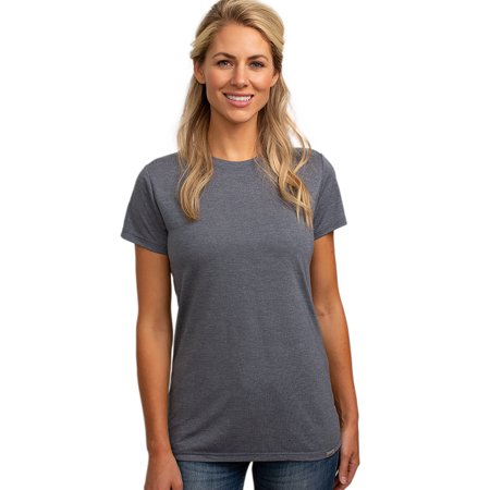 Cariloha Bamboo Crew Tee - Simple Yet Stylish Perfectly Comfy Shirt - Moisture Wicking Ultra-Soft Bamboo Fabric - Naturally Odor And Allergen Resistant - Navy Heather For Women - 2Xl - 1 Pc