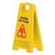 thumbnail image 1 of ColoMX Letrero de piso mojado para casa de muñecas, resistente, bilingüe, de una sola cara, para uso comercial, cocina, piscina, lugar de trabajo, hotel, interior y exterior, amarillo, 1 of 8