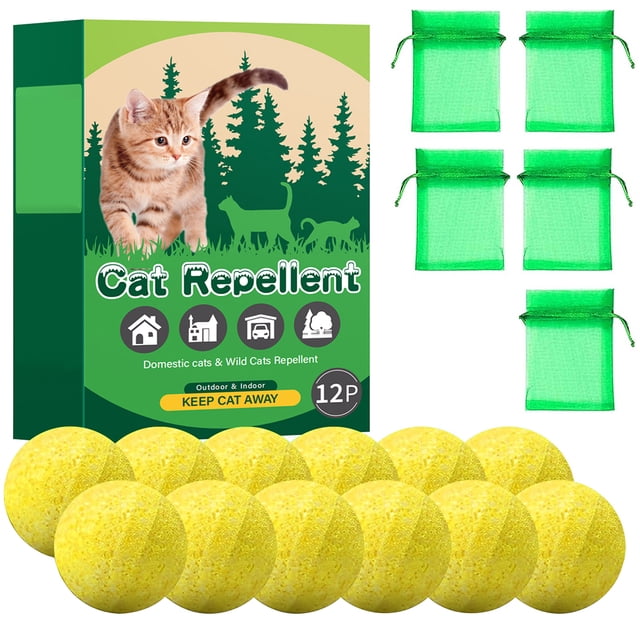 12pcs Gato Disuasivo Y Perra Repelente A La Naturaleza para El Patio en () Amarillo
