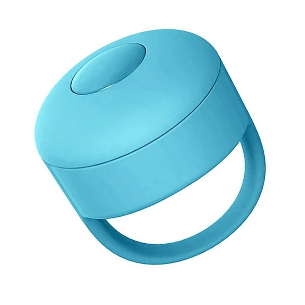 Inteprter Controlador de video para teléfono móvil, girador de página compatible con Bluetooth, anillo de presión para la punta del dedo, Electrónica Azul