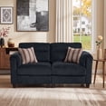 thumbnail image 6 of Bonzy Home Modern Loveseat Modular Sectional Sofa Couches for Living Room Entertaining Guests or Relaxing Alone for Small Spaces Apartment Charcoal, 6 of 8