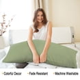 thumbnail image 2 of REGALWOVEN 1 Pack Body Pillow Cover Silky-Soft Microfiber Pillowcase No Zipper Standard Sage, 2 of 8