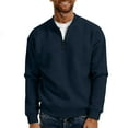 thumbnail image 5 of Tdoqot Mens Waffle Sweatshirt Quarter Zip- Quilted Fashion Long Sleeve Casual Pullover Tops Navy Size 3XL, 5 of 5