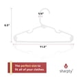 thumbnail image 3 of Perchas de plástico para niños Sharpty White, paquete de 20, 3 of 6