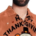 thumbnail image 5 of Thanksgiving Font Men's Short Sleeve Hawaiian Shirt, Casual Printed Button Down Beach Tops, Summer Poplin Spread Collar Unisex Button Down Shirts, 5 of 6