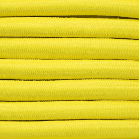 Elastic Shock Cord - 2.5mm - Made in the USA (Yellow, 5/8in x 50ft)