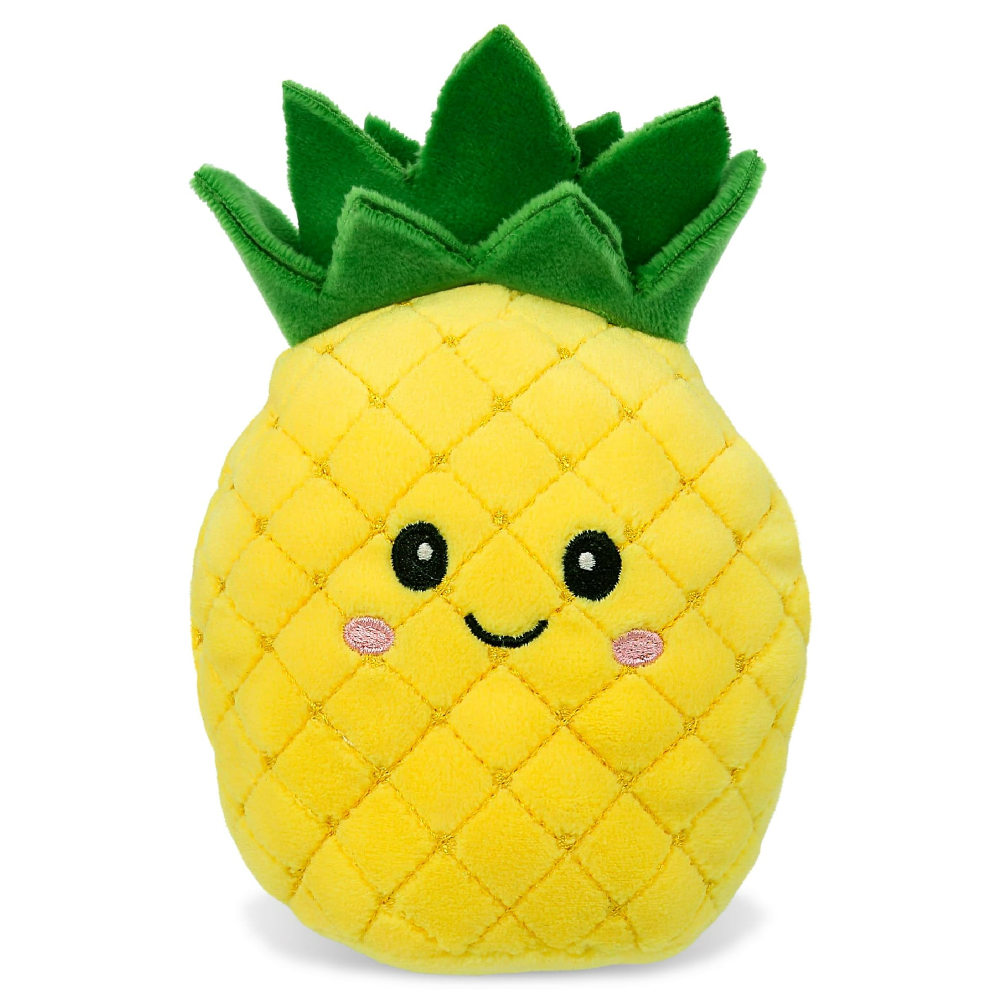 DolliBu Snug-Mooshies Pineapple Stuffed Toy – Super Squishy Cheerful Plush Fruit for Girls and Boys, Cute Small Pineapple Plush Toy for Stress Relief, Playtime, and Cuddling - 5.25 Inches