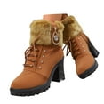 thumbnail image 2 of Fall Boots Casual Ankle Boots Heel Platform Winter Warm Lined Mid Calf Booties Comfortable Footwear, 2 of 5
