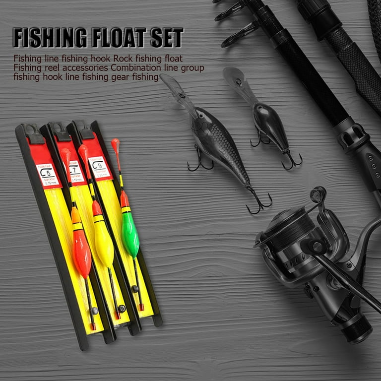 3pcs Fishing Bobber Line Kits Fishhook Buoy Fishing Float Set (Gourd Type)  