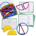 thumbnail image 1 of edxeducation GeoStix Deluxe Set - Learn Geometry with 100 Flexible Construction Sticks - Includes 2 Protractors and Activity Cards - Manipulative for Math Art and Fine Motor Skills, 1 of 5
