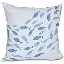 Simply Daisy 16" x 16" Escuela Animal Print Pillow, Blue