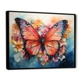 thumbnail image 2 of Designart "Lepidopteran Abstract Halos II" Animals Butterfly Floater Framed Canvas Wall Art, 2 of 5
