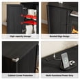 thumbnail image 4 of ANPOO 80" Farmhouse Fireplace TV Stand for TVs up to 90", Electric Fireplace Media Console, 12‑Color Flame, Fluted Entertainment Center with Power Outlet, 4 of 7