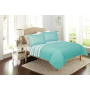 Better Homes & Gardens Solid Front Reverse Stripe Quilt, Teal, Full/Queen